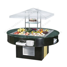 Shinelong Cafeteria Equipment High Quality Round Salad Bar Equipment